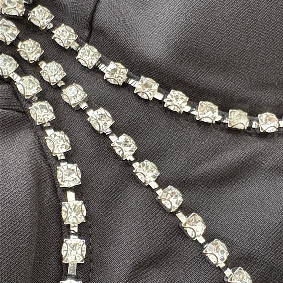 BLITHE LA black strapless tulle dress with rhinestones - Picture 3 of 12